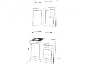 Кухонный гарнитур 16 Белый Вегас 1000 мм в Невьянске - nevyansk.magazinmebel.ru | фото - изображение 2