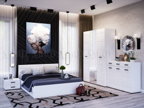 Спальня Нэнси New МДФ Белый глянец холодный, Белый в Невьянске - nevyansk.magazinmebel.ru | фото
