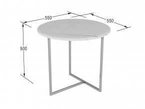Стол журнальный Альбано белый мрамор в Невьянске - nevyansk.magazinmebel.ru | фото - изображение 2