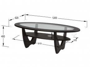 Стол журнальный Юпитер со стеклом СЖС-01 венге в Невьянске - nevyansk.magazinmebel.ru | фото - изображение 2