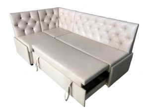 Угловой диван Призма со стяжками белый со спальным местом в Невьянске - nevyansk.magazinmebel.ru | фото - изображение 3